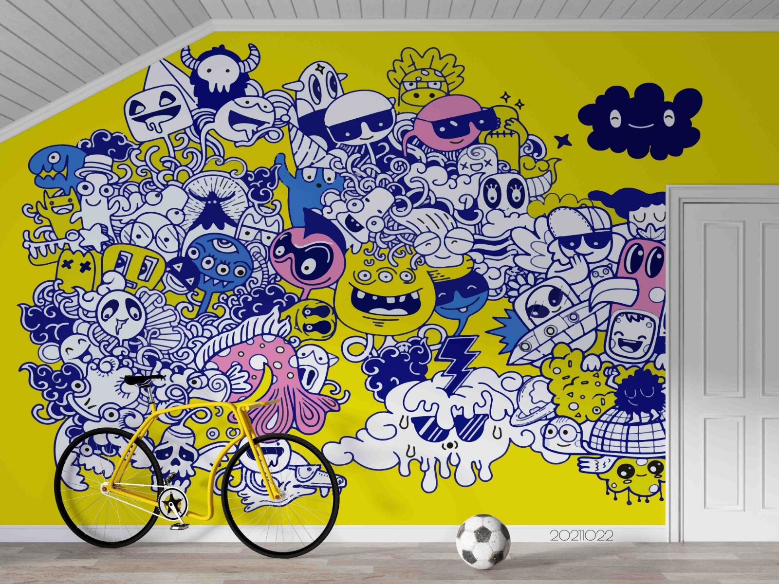 3D Monster Graffiti Wallpaper Wall Murals Removable Wallpaper gallery