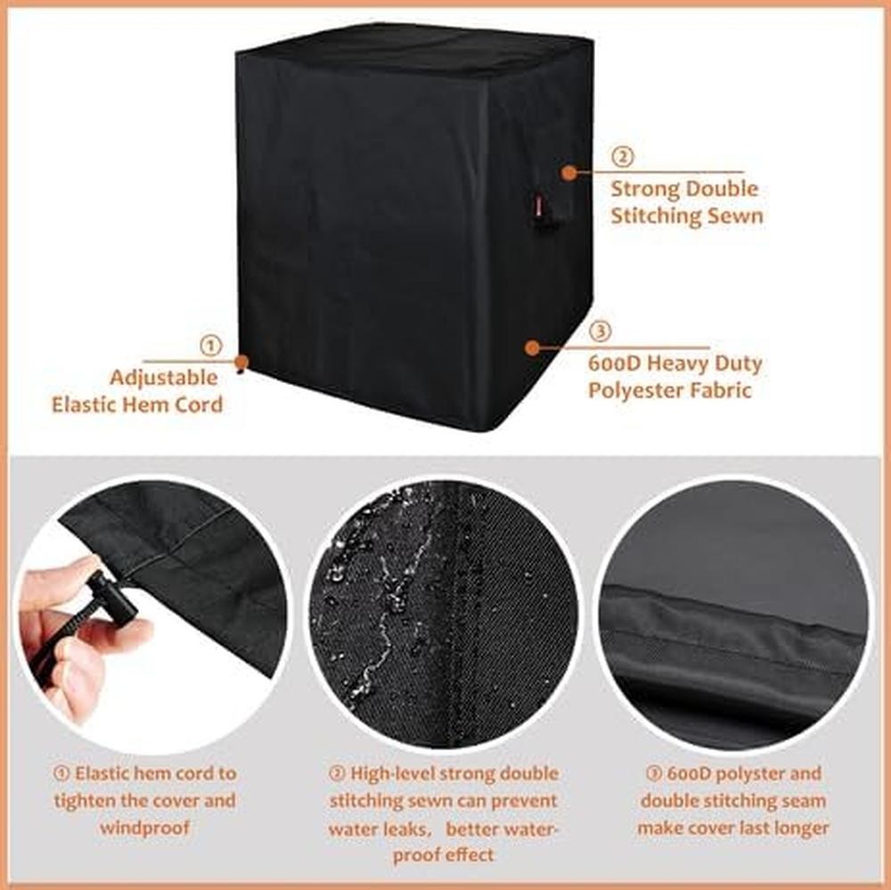 Fire Pit Cover 600D Waterproof for Panovue Chiminea Outdoor Fireplace 32"x23"x40 gallery