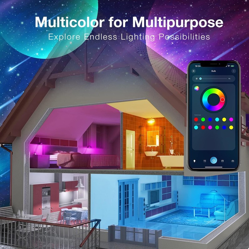 6 Pack Smart Alexa Light Bulbs, App Control Compatible with Alexa Only, RGB Led gallery