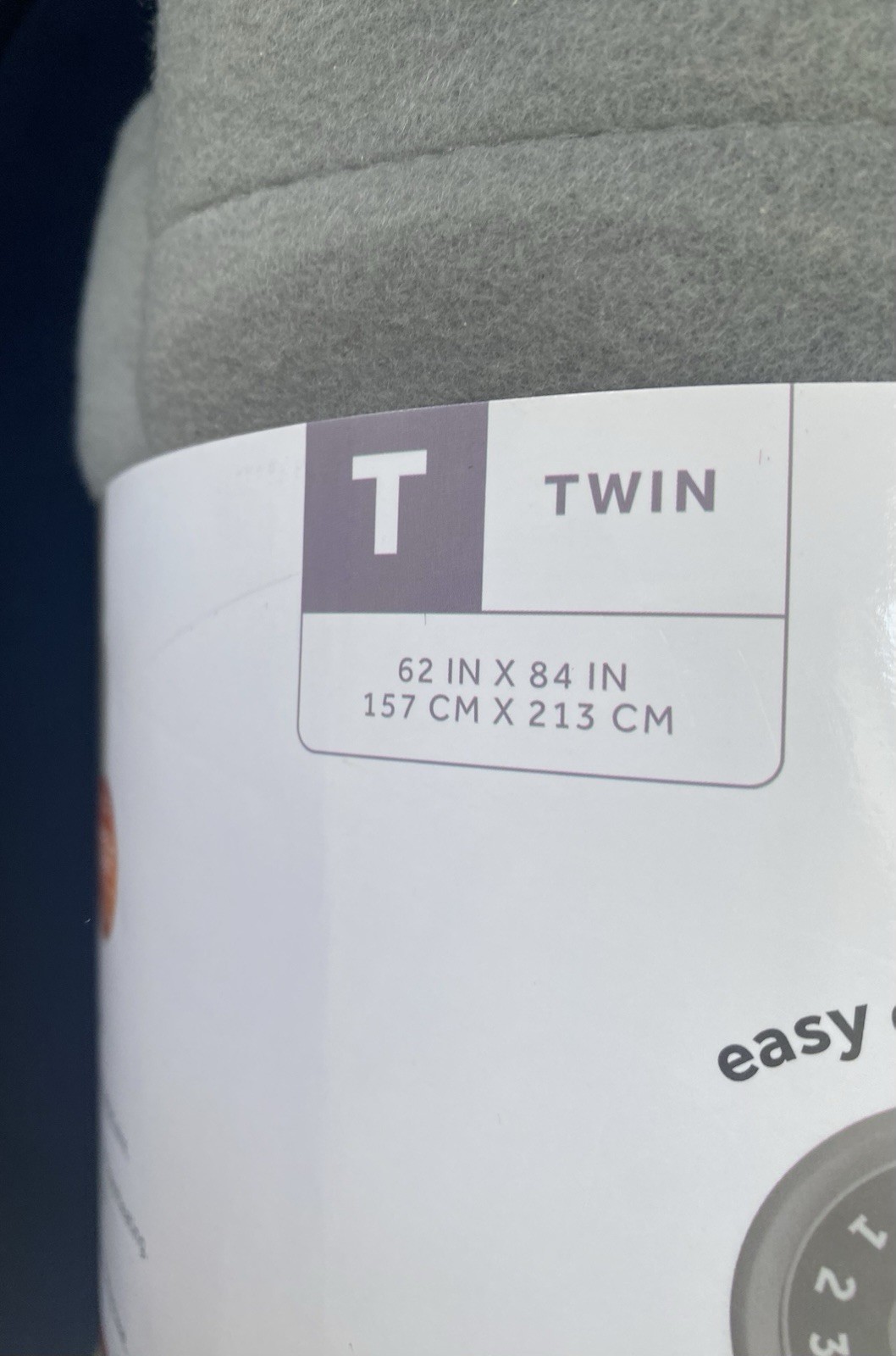 Sunbean Gray Fleece Twin Size Heated Blanket Brand New gallery