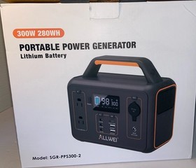 ALLWEI Portable Power Generator 300W 280WH Lithium Battery SGR-PPS300-2 New gallery