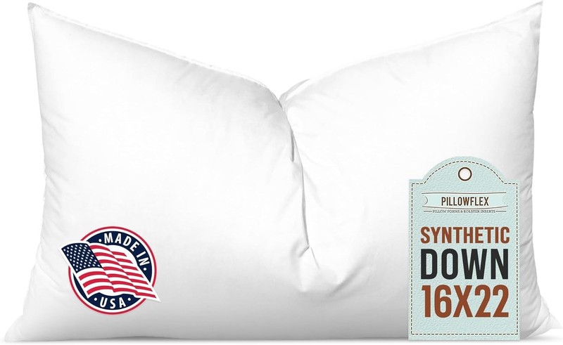 Synthetic Down Pillow Insert - 16x22 Down Alternative Pillow, Ultra Soft, Lar... gallery