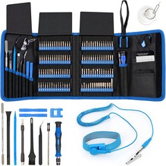 STREBITO Precision Screwdriver Set 142-Piece + Anti Static Wrist Strap Bundle, E