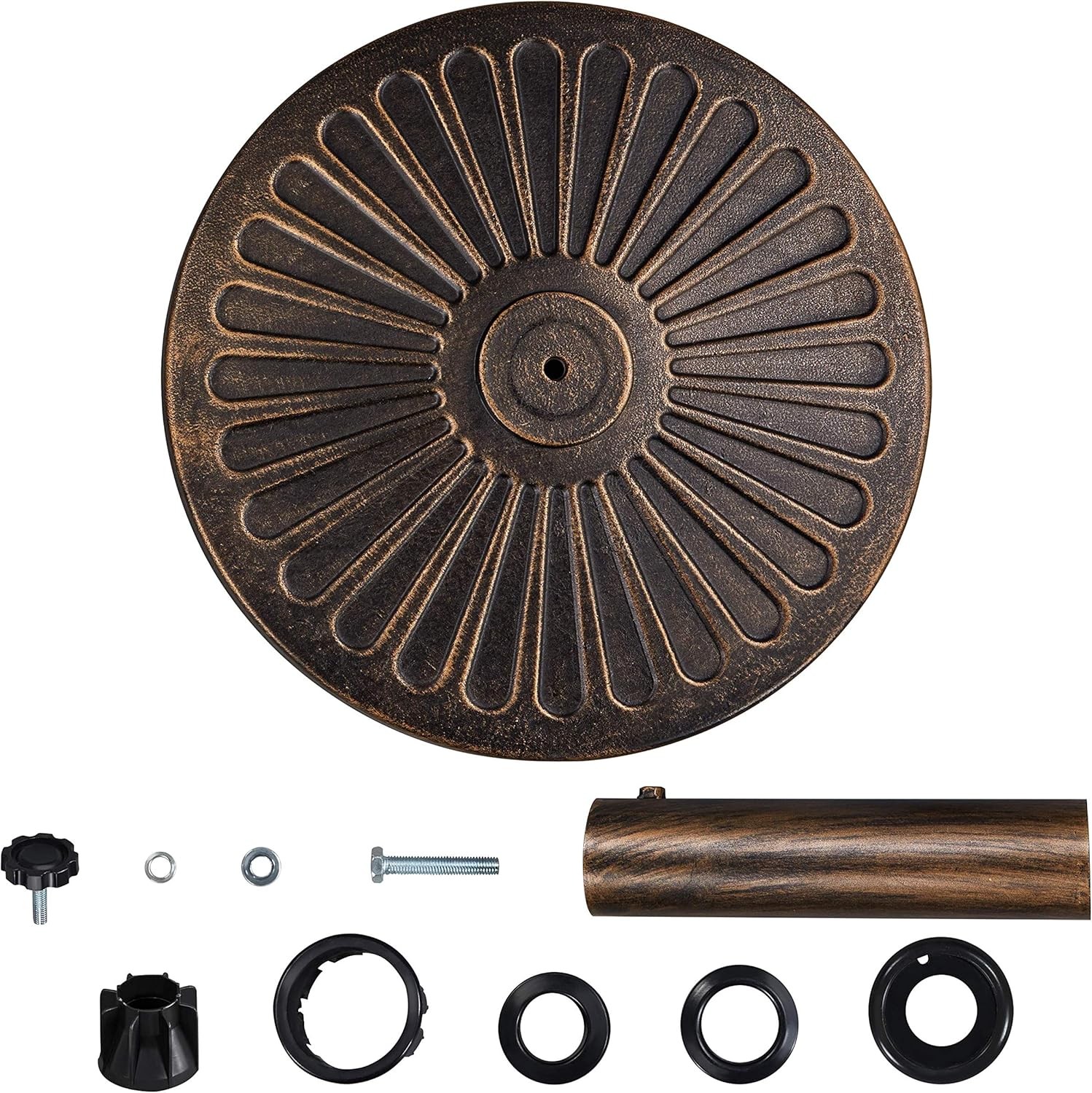 18'' Round Umbrella Base Outdoor Umbrella Stand for Patio, Garden, Bronze gallery