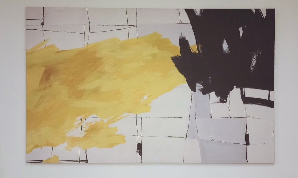 Zuri Pantomime Modern Hand Painted Canvas Abstract Art - 80” x 50”