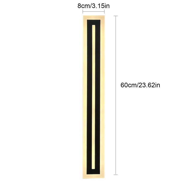 Outdoor LED Wall Lights Modern Long Strip Exterior Light Fixture Wall Sconce gallery