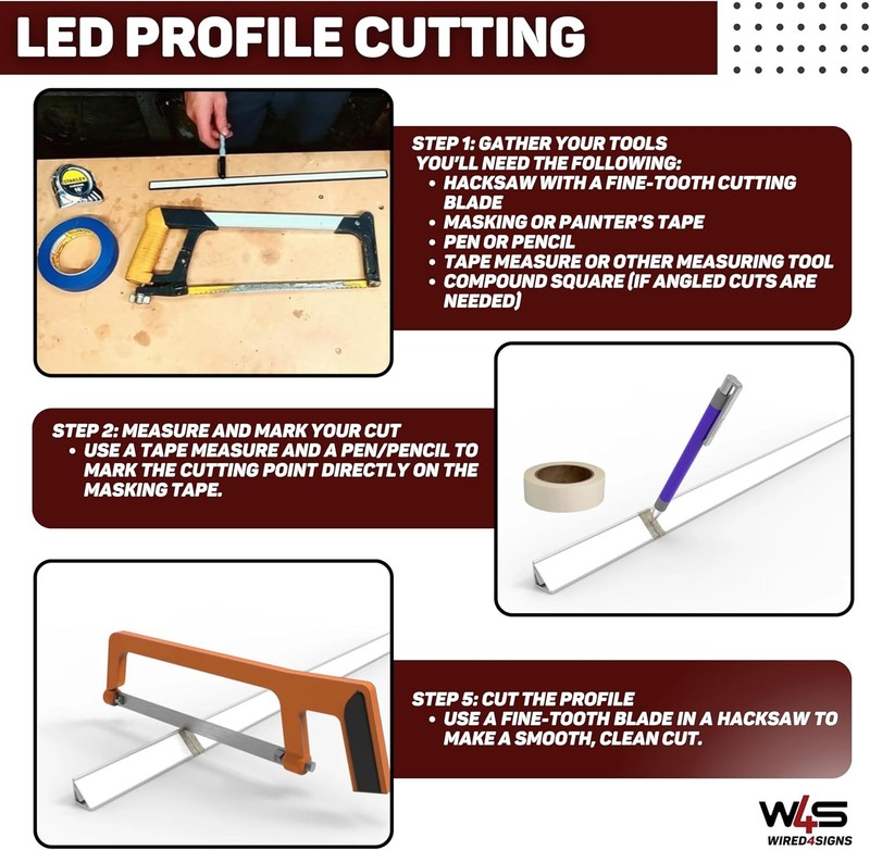Wired4Signs Tile Edge LED Strip Light Channel 180Deg ~ Model Uni-Tile12 gallery