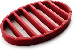 Norpro Oval Silicone Roast Rack, Red