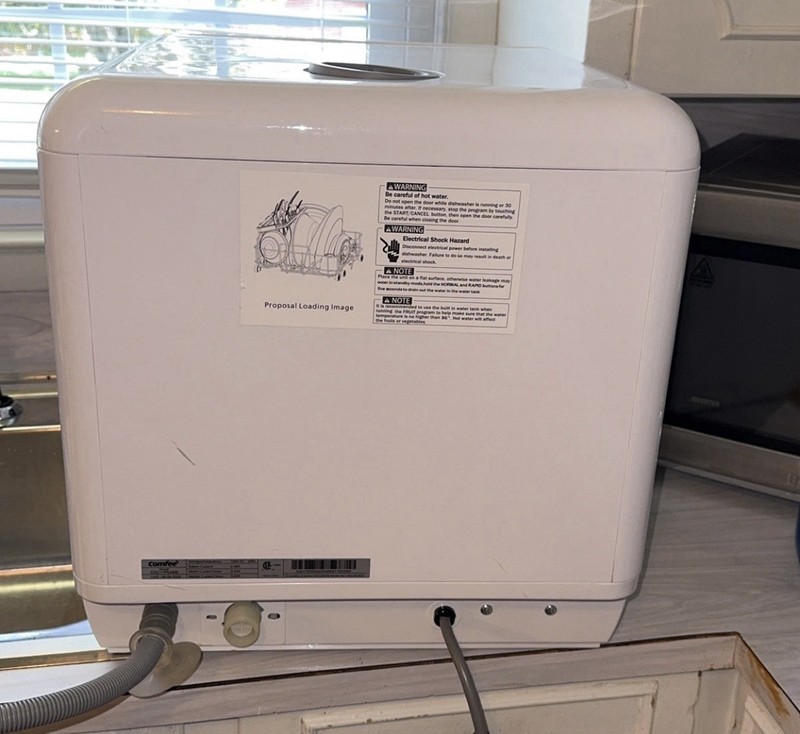 COMFEE CDC17P0ABB Portable Mini Countertop White Dishwasher [EUC] gallery