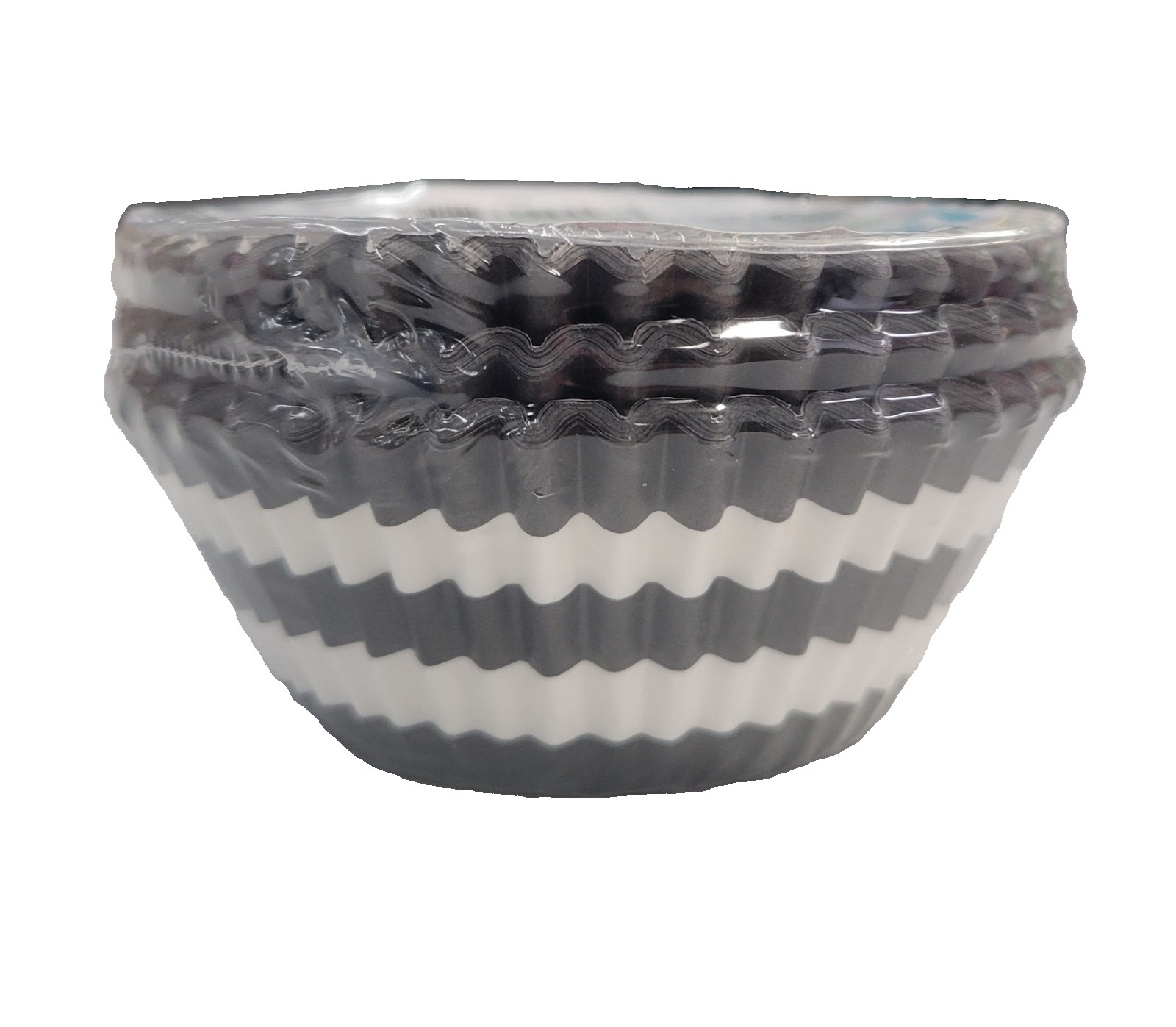Great Value Bulk Cupcake Liner Set: Black and White Striped 75ct - 9 pack gallery