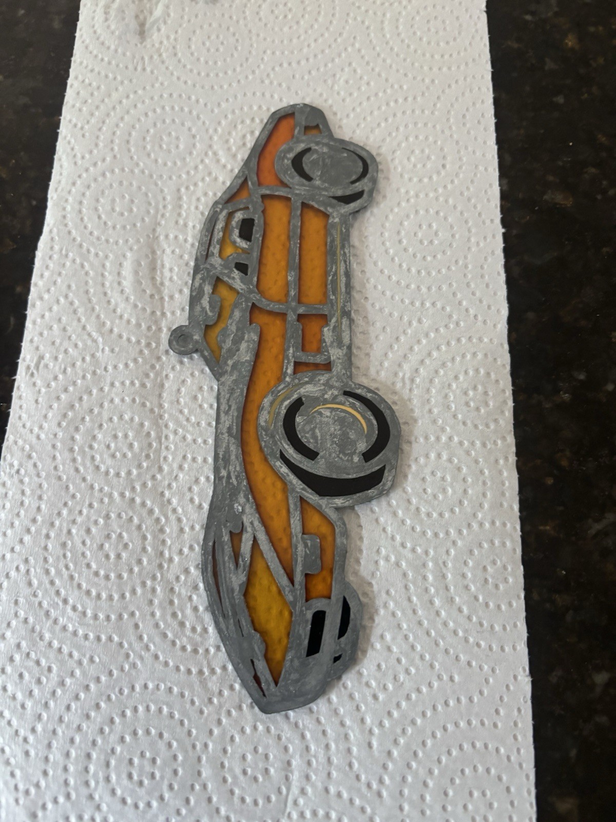 Faux Stained Glass Corvette Stingray Hotrod Car Suncatcher Ornament Window Art gallery