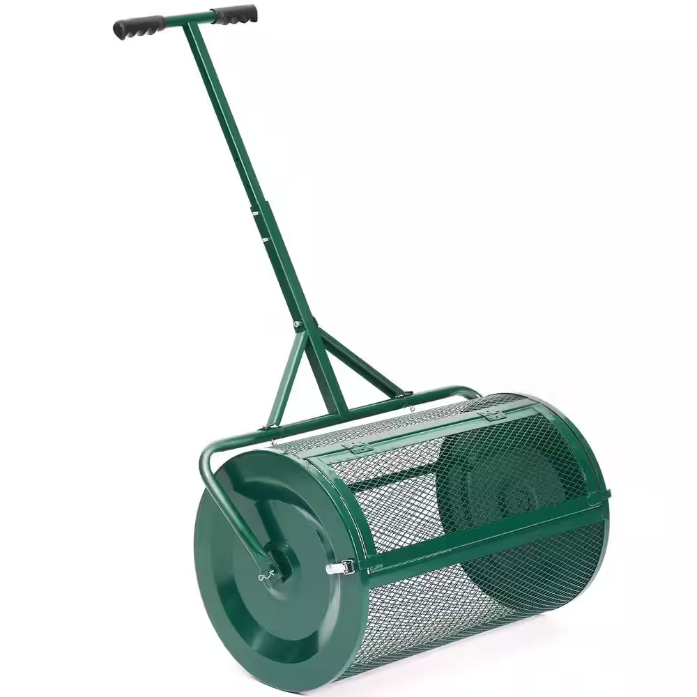 24 In. Compost Peat Moss Spreader, Heavy-Duty Metal Mesh Spreader with Adjustabl gallery