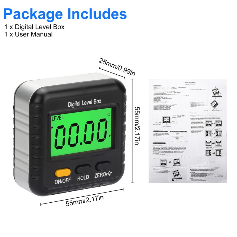 4*90 Magnetic Digital Inclinometer Level Box Gauge Angle Meter Finder Protractor gallery