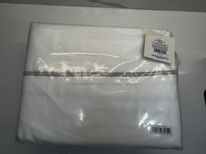 Threshold 3 Piece Full/Queen Embroidered Border Duvet Set( Light Teal Green ) gallery