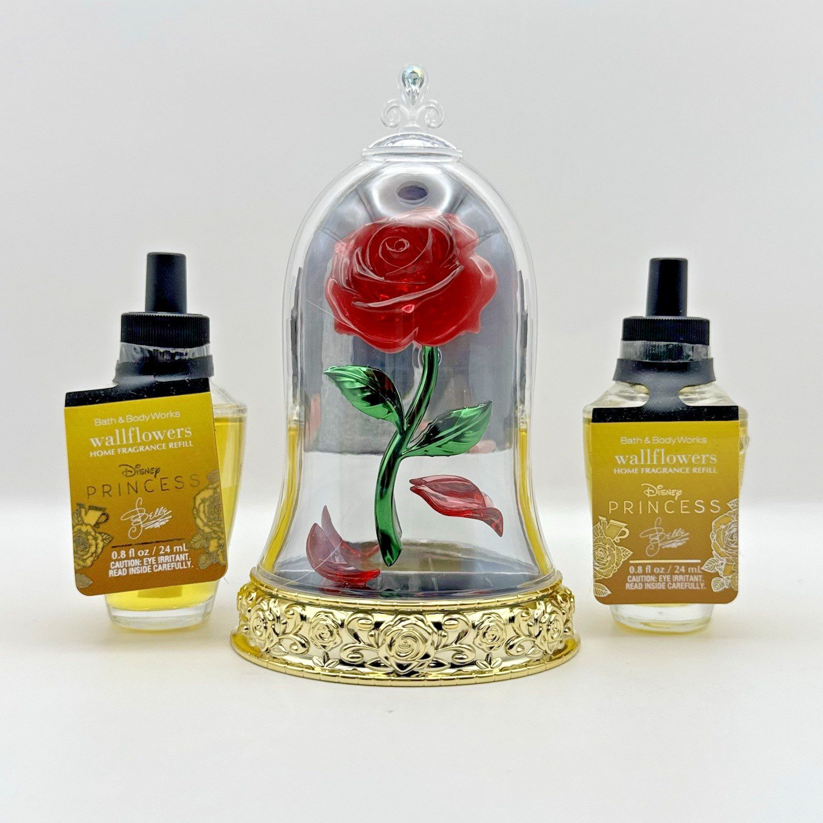 Bath and Body Works Disney Princess Belle Wallflower Plug Nightlight + 2 refills gallery