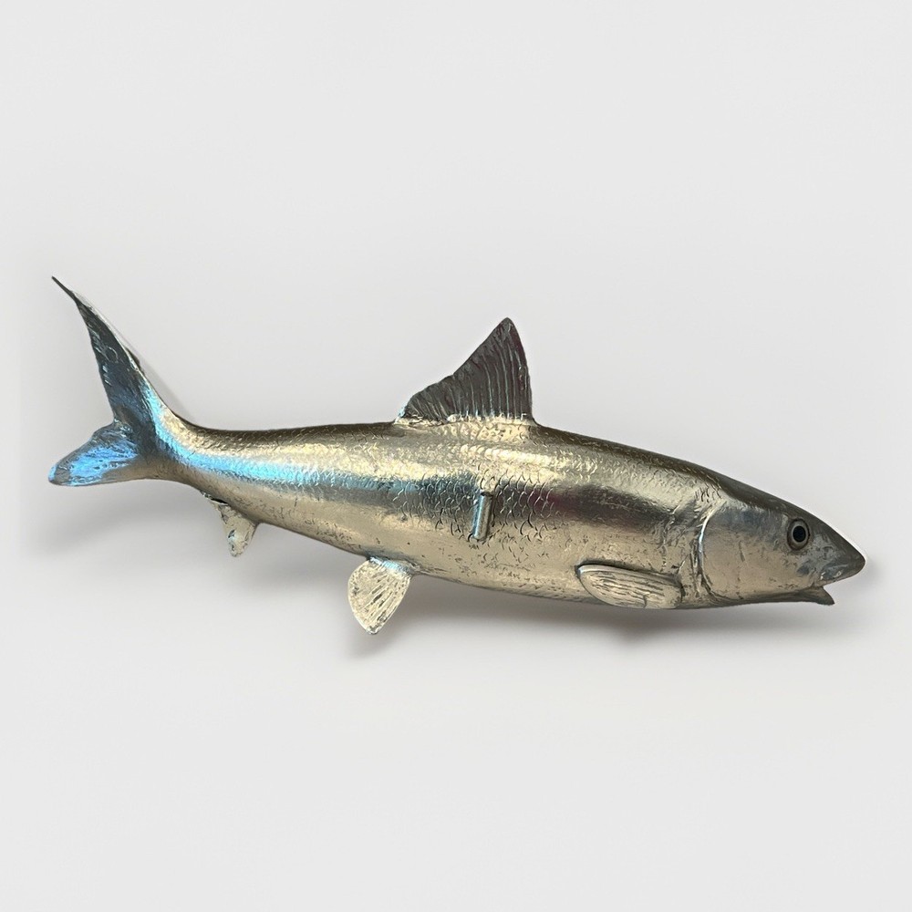 Phillips Collection 26" Bonefish Wall Sculpture Silver Leaf Resin Coastal Decor