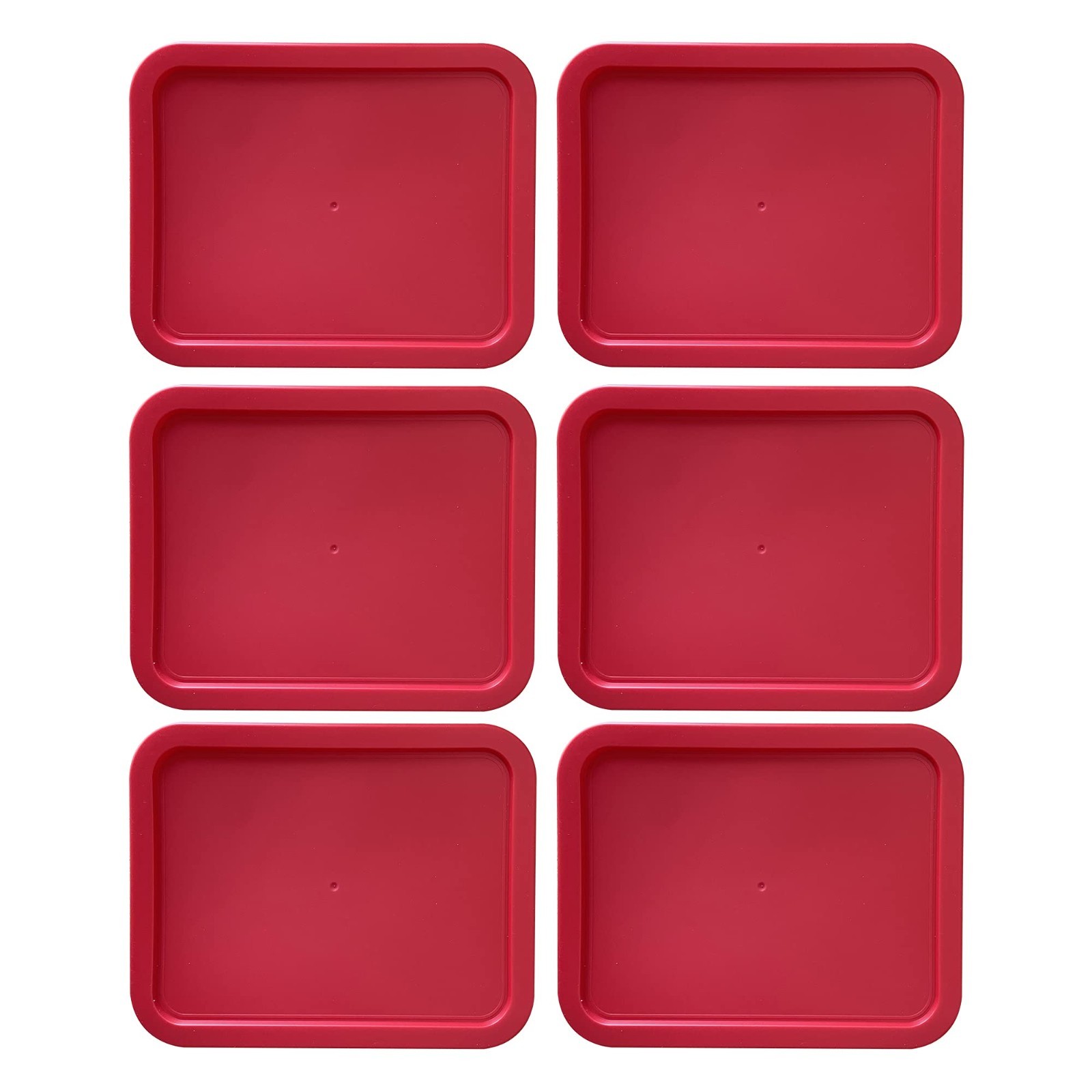 Replacement Lids for Pyrex 7210-PC Cover 3-Cup Rectangle Red 5.75x7.75" 6-Pack gallery