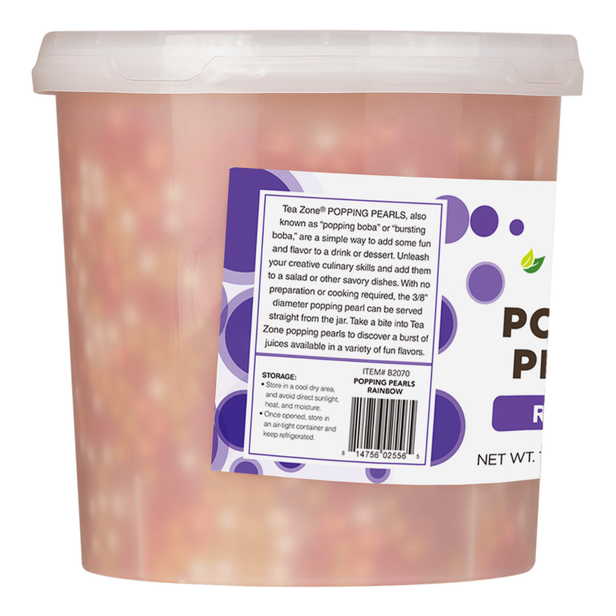 Tea Zone Rainbow Popping Pearls/Popping Boba/Bursting Boba(6.8 lbs) for Boba Tea gallery
