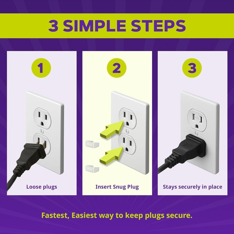Loose Outlet Plug Fix for Secure Connection - 10-Pack Glow in the Dark Inserts gallery