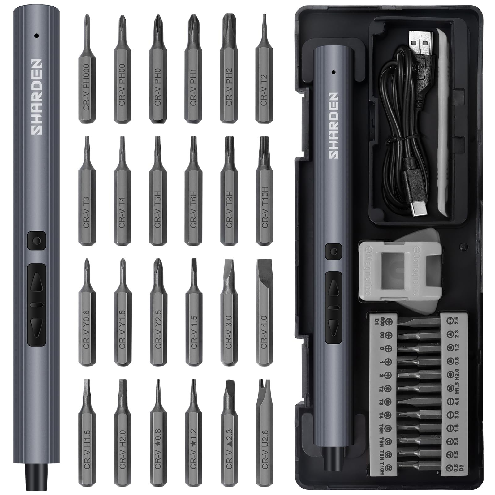 Mini Electric Screwdriver 29 in 1 Small Kit with 24 Magnetic Bits Precision gallery