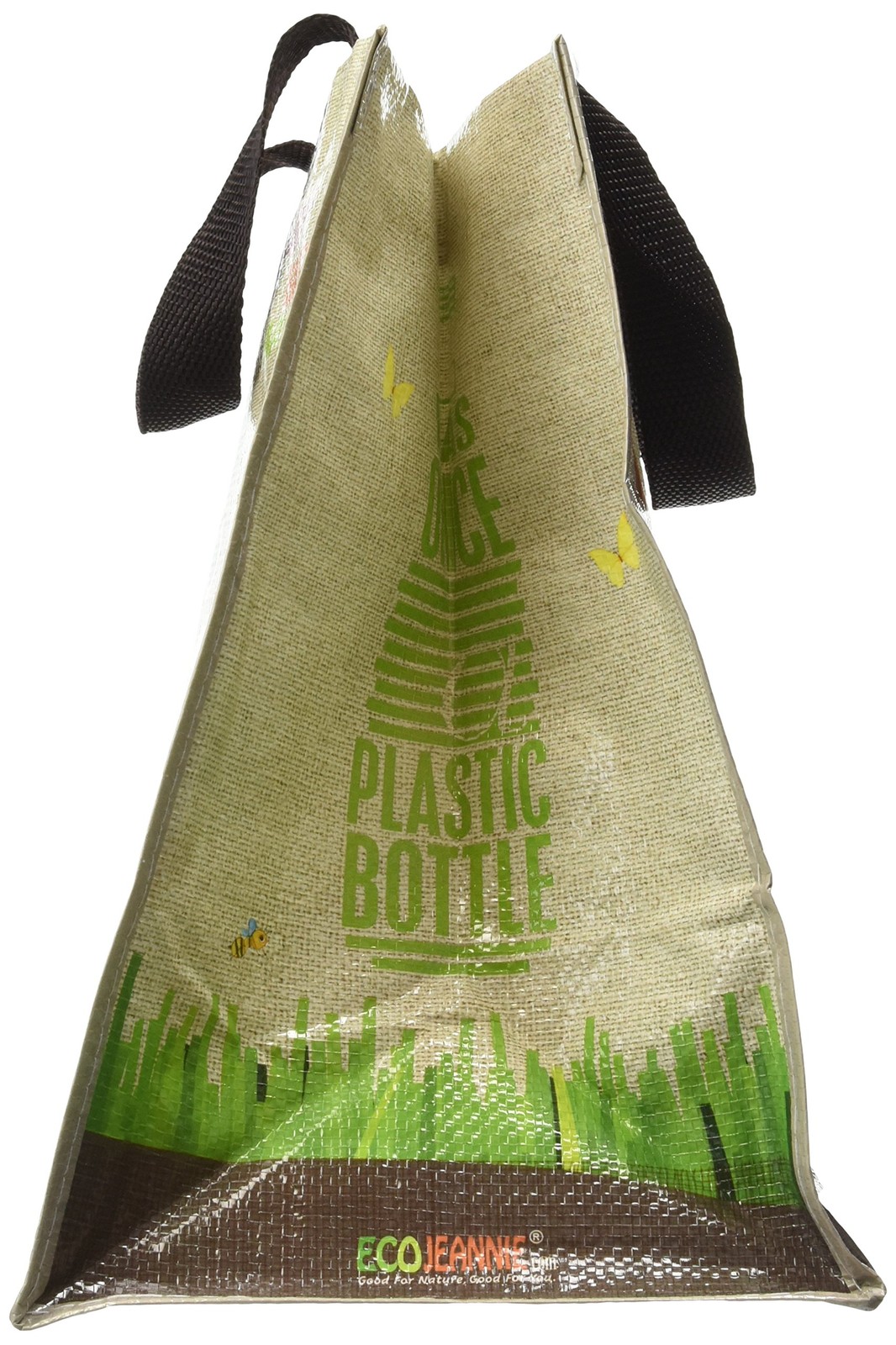(5 Pack) Laminated Mini Woven Reusable Grocery Shopping Bags, made with a min... gallery