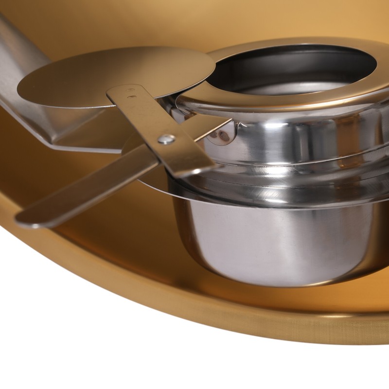 9L Round Chafing Dish Buffet Warmer, 201 Stainless Steel, Easy Access Lid gallery