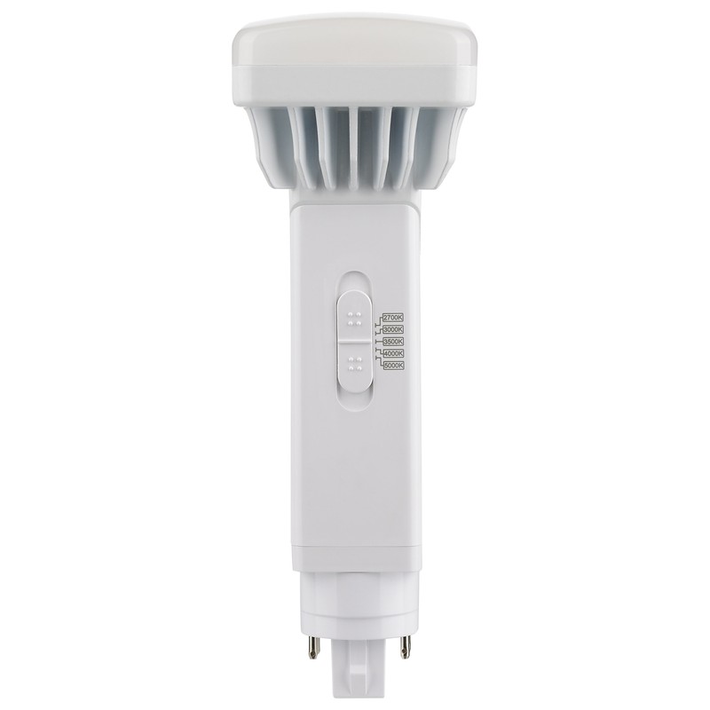Satco S21410 LED CFL Replacement 9W 120V-277V PL CCT Selectable 4-Pin G24q White gallery