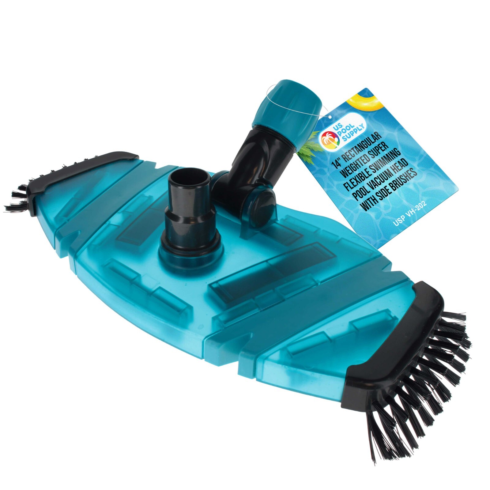 14" Rectangular Weighted Super Flexible Swimming Pool Vacuum Head - Side Brushes gallery