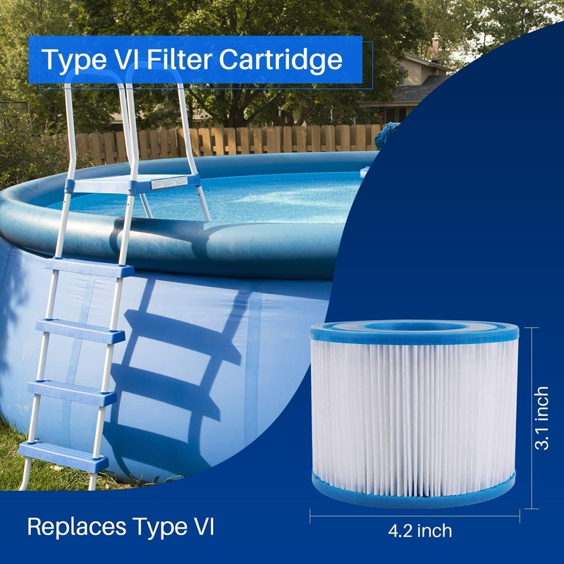 POOLPURE Type VI SPA and Hot Tub Filter Replaces 90352E, Lay-Z Spa, Set of 12 gallery