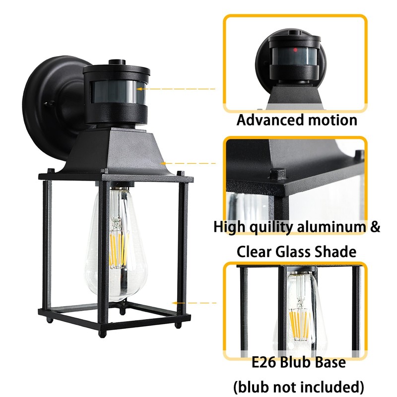 outdoor light fixture motion sensor wall lights 2pack outdoor porch light black gallery