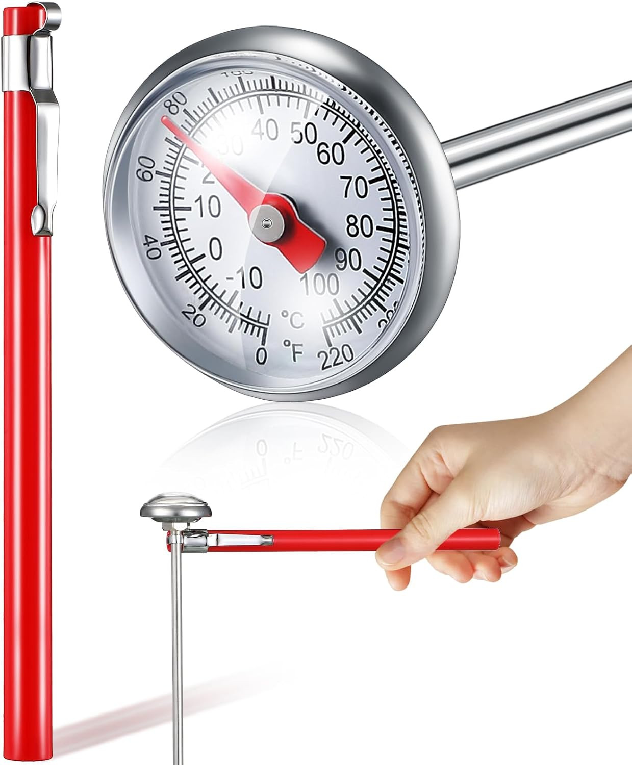 1 Pcs Stainless Steel Kitchen Thermometer with 5 Inch Long Stem 1 Inch Dial Ther gallery