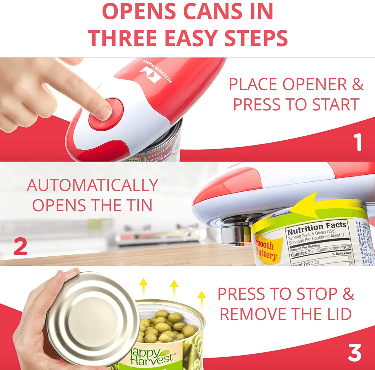 Auto Electric Can Opener: Open Your Cans with a Simple Press of Button - Automat gallery