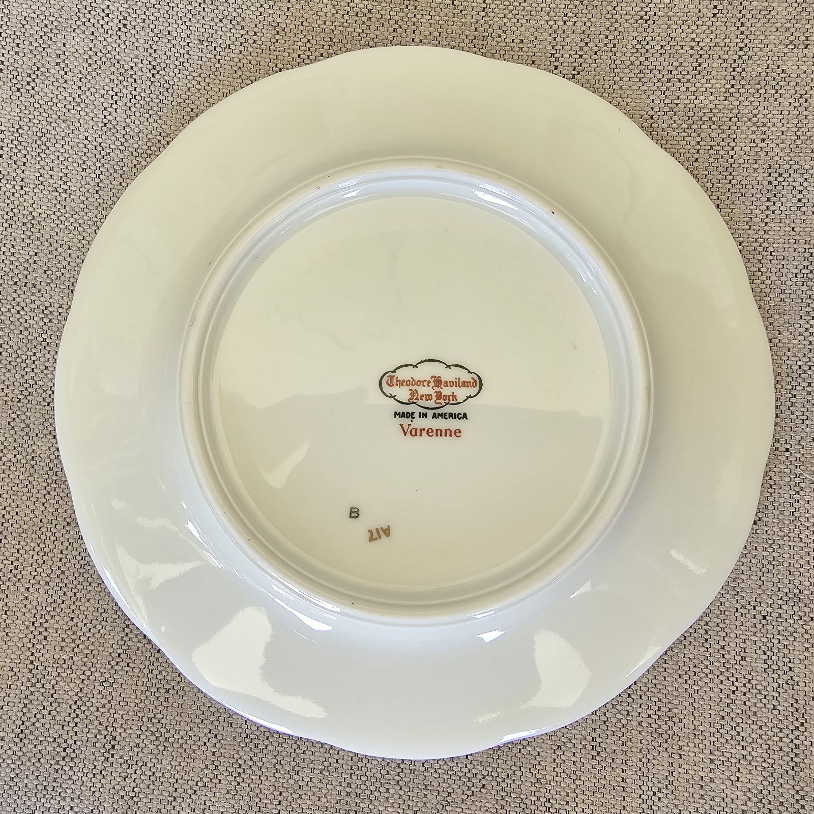 ANTIQUE BREAD PLATE THEODORE HAVILAND "VARENNE" VINTAGE MADE IN AMERICA NEW YORK gallery