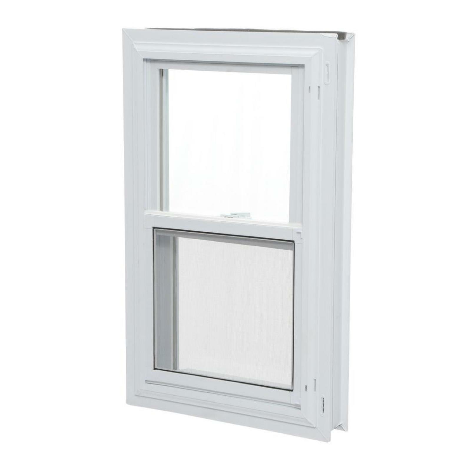 Universal/Reversible Sliding White Vinyl Window with Buck Frame gallery