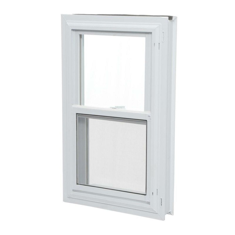 Universal/Reversible Sliding White Vinyl Window with Buck Frame gallery