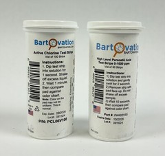 Bartovation Chlorine & Peracetic Test Strips 0-1000 ppm Set of 2