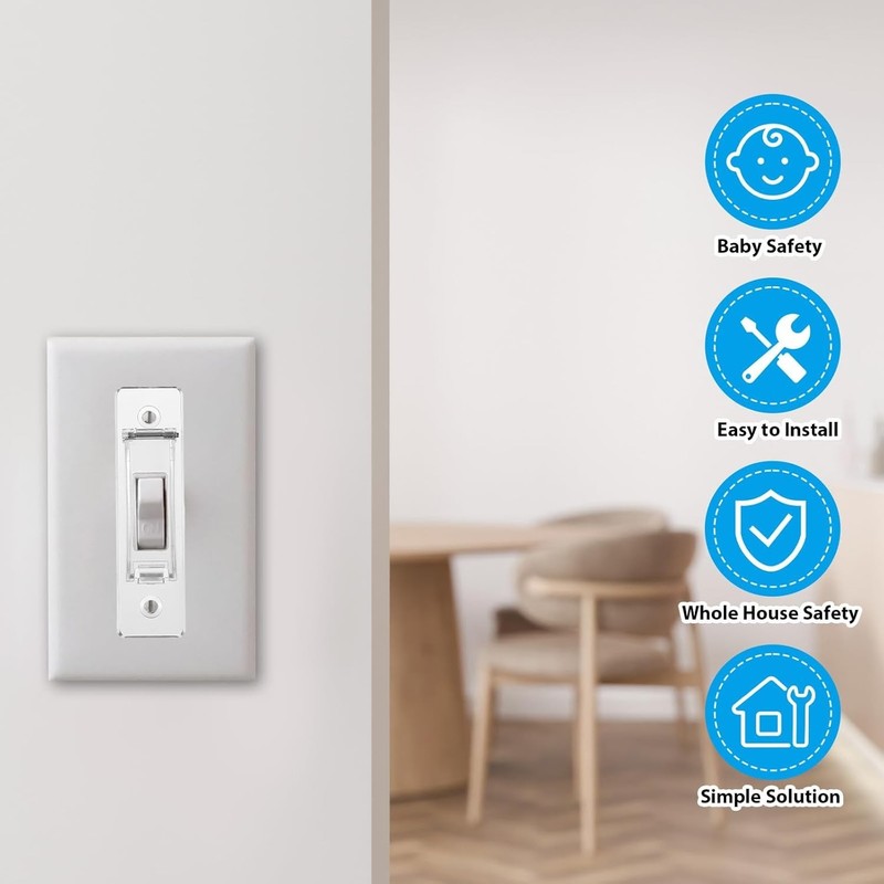 4 Pack Light Switch Guard Cover Wall Switch Guards Childproof Wall Switches Guar gallery