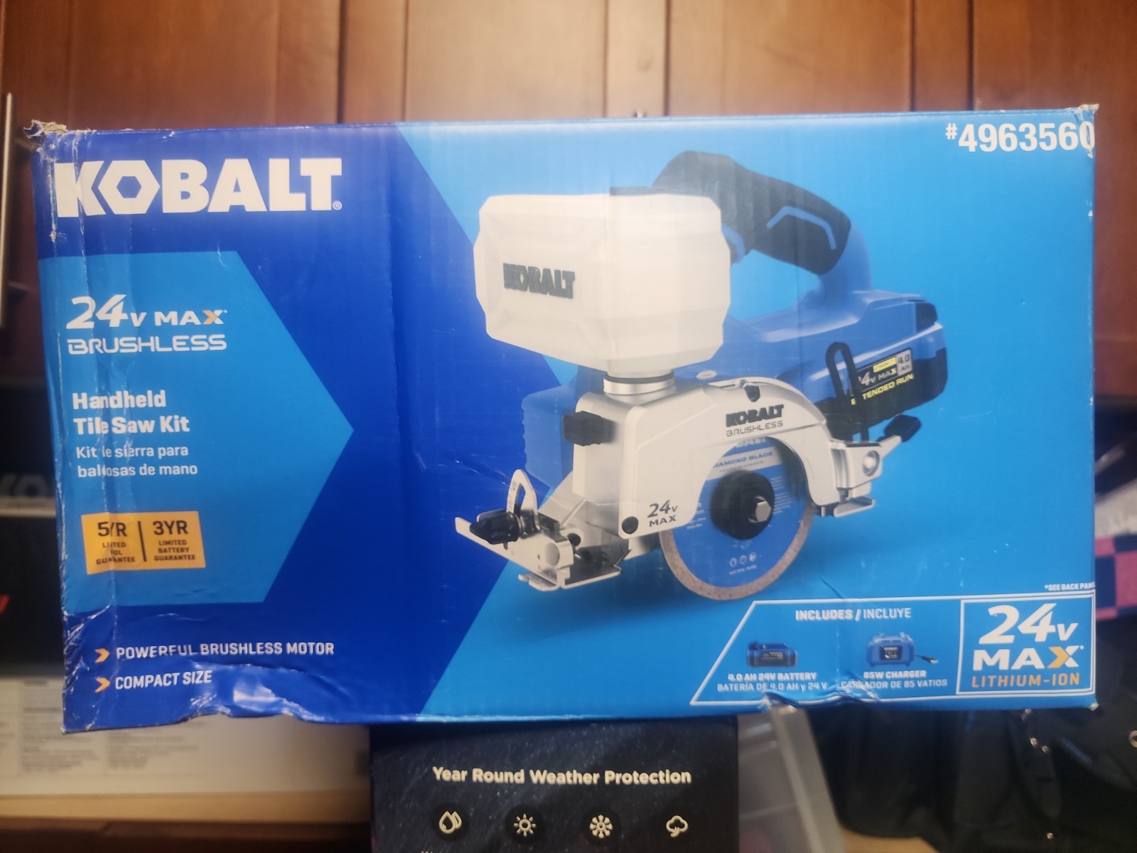 Kobalt 24V 4-in -Blade Cordless Handheld Tile Saw Kit ( Battery Included )New gallery