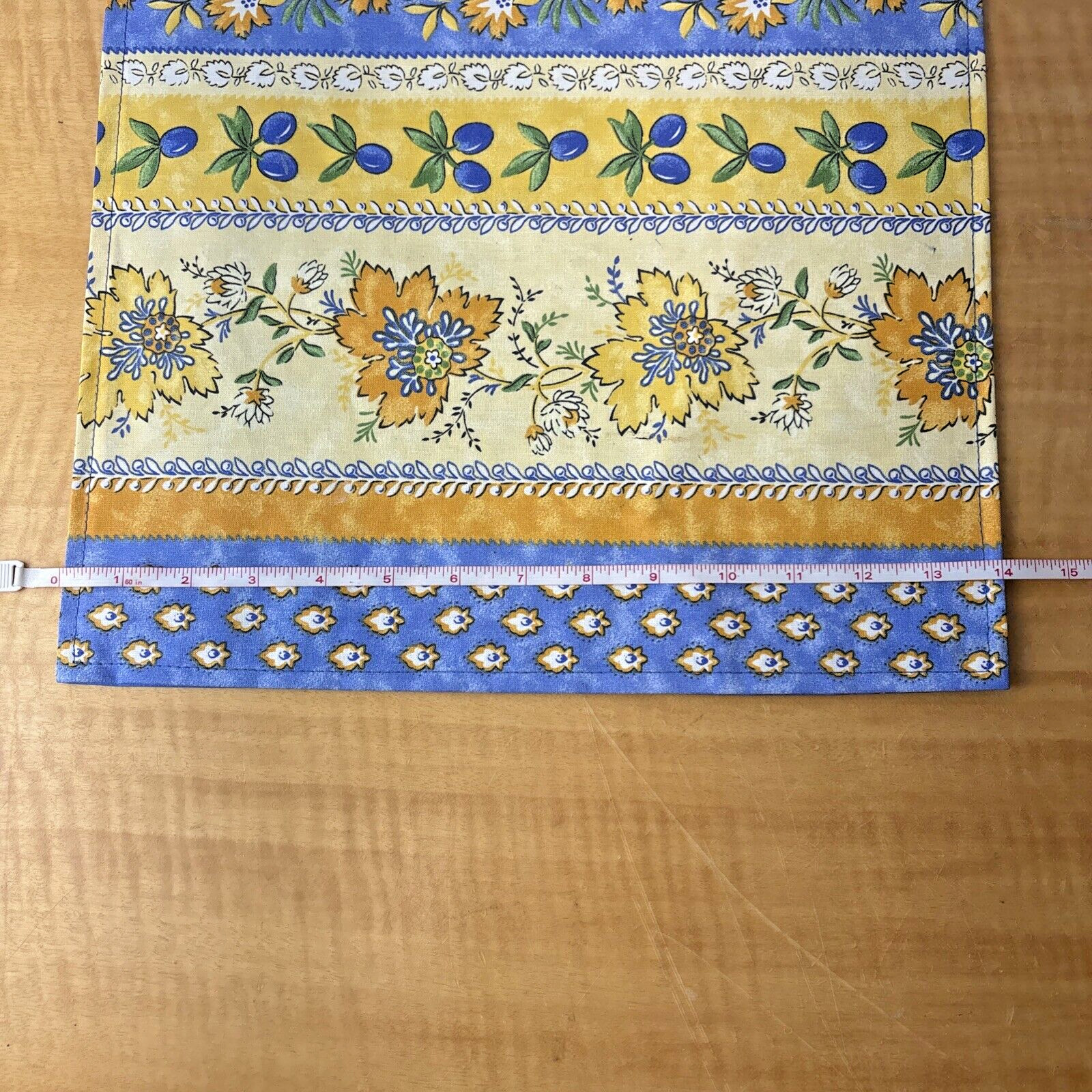 Monaco Blue & Yellow Acrylic-Coated Cotton Reversible Placemat(s) by Le Cluny gallery
