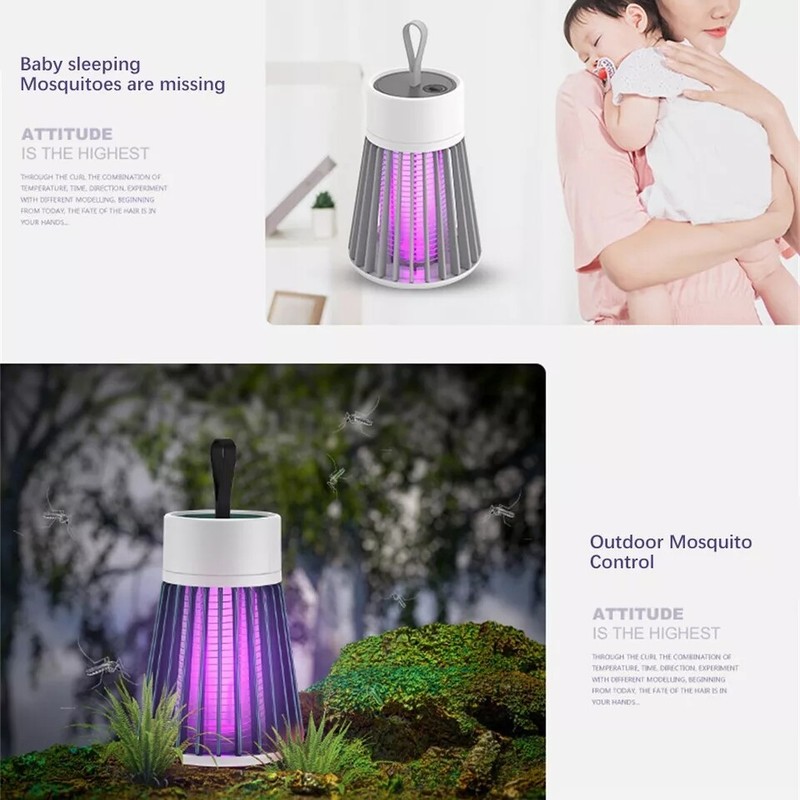 Electric Mosquito Insect Killer LED Light Fly Bug Zapper Trap Pest Control Lamp gallery