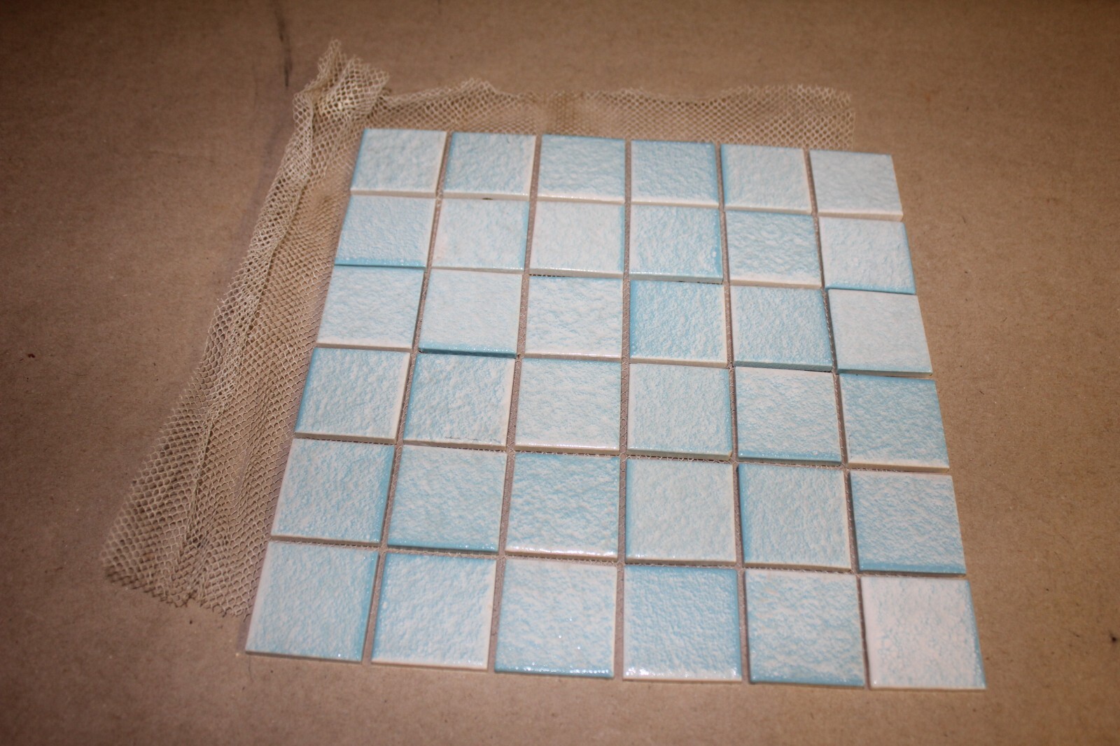 one 10 x 10 inch Blue aqua Splash tile back splash made in japan new old stock gallery