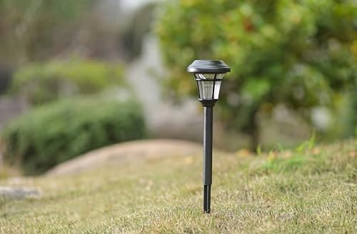 [W58340 6-Pack Solar Path Lights, Matte Black, Durable Plastic, Amorphous gallery