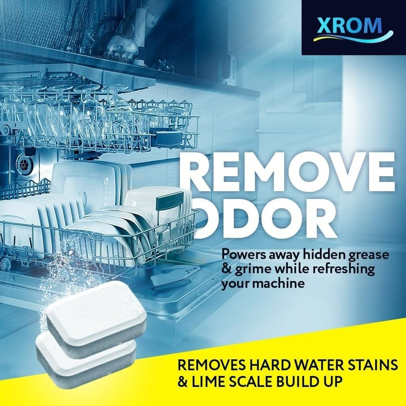 Plant-Based Dishwasher Cleaner Tablets, 6 Treatments, Lemon Scent & Odor Removal gallery