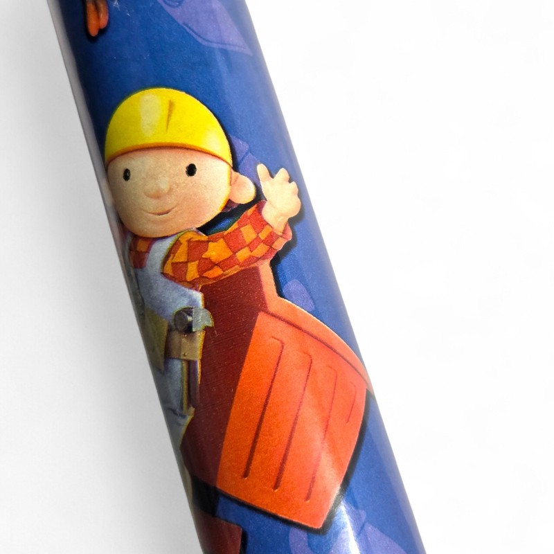 Bob The Builder Gift Wrap Wrapping Paper Roll Vintage Y2K 2002 25X5 Feet SEALED gallery