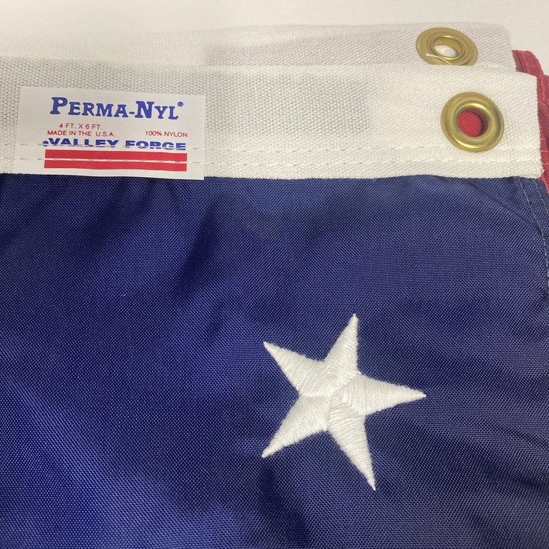 Valley Forge Perma-Nyl 4ft x 6ft Nylon American Flag, New in Package. US, gallery
