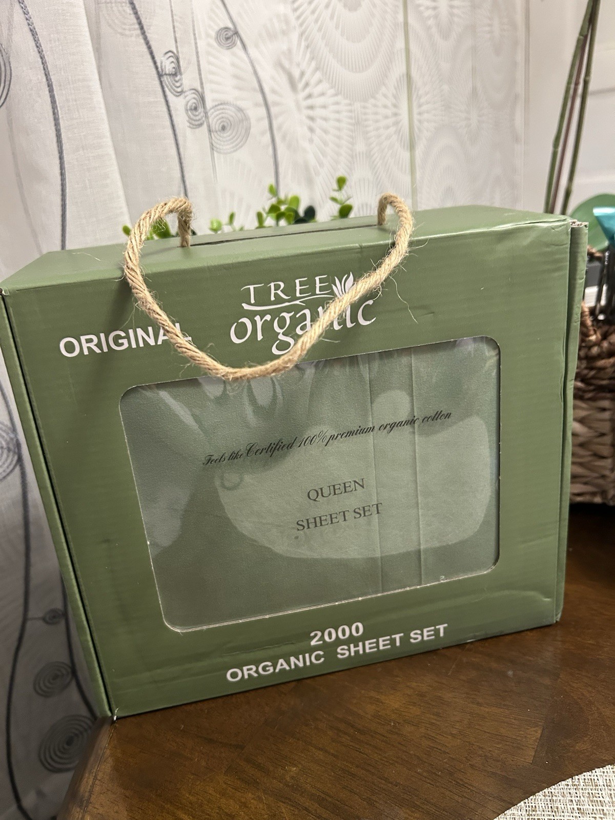 Tree Organic Queen Sheet Set New In Box 2000 Organic 15" Pocket gallery