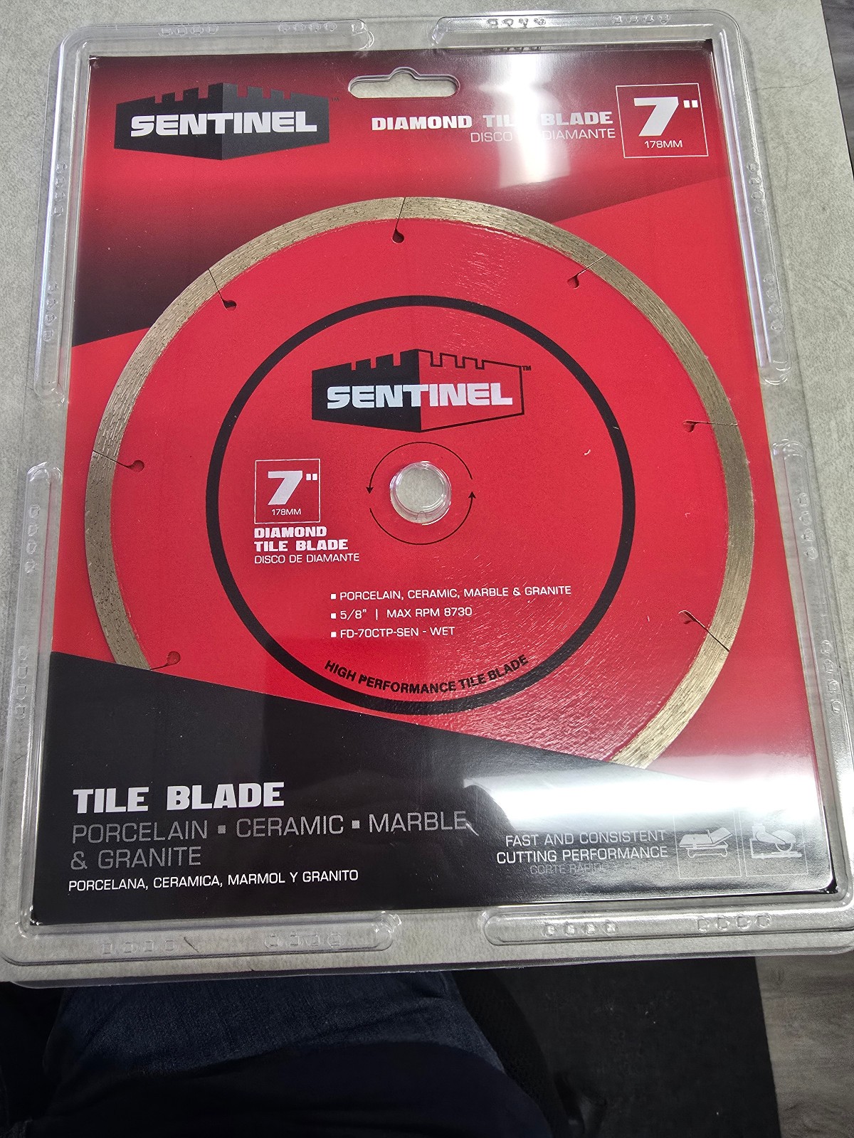 7in. Tile Diamond Blade Porcelain, Ceramic, Marble, and Granite Wet FD-70CTP gallery