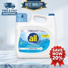 All Sensitive Fresh Liquid Laundry Detergent 208 fl oz 166 Loads Hypoallergenic