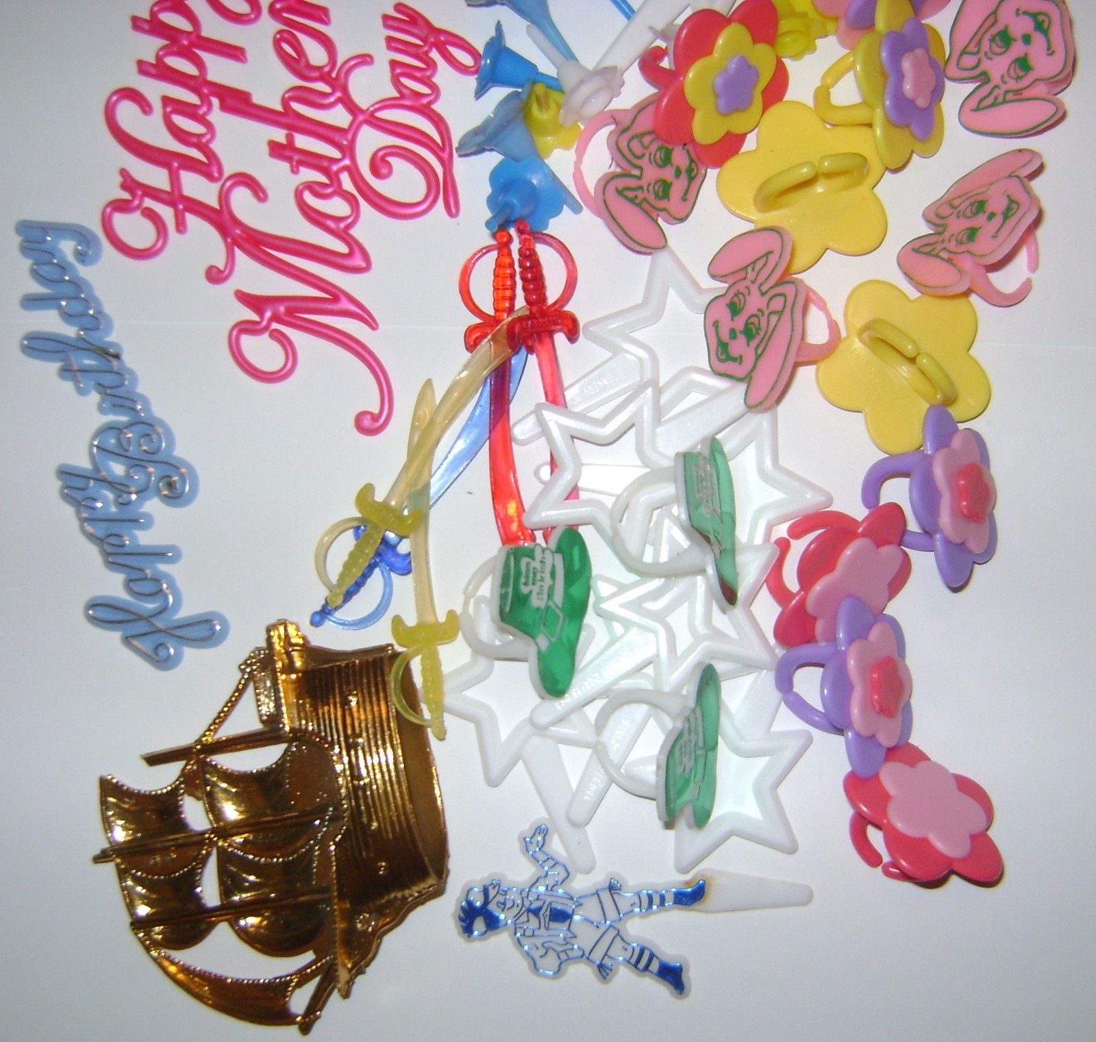 Vintage SPECIAL OCCASIONS CUPCAKE or CAKE PICKS 1980's??? Free Shipping! gallery