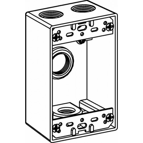 Orbit 1B75-4-BR 1-Gang Weatherproof Box Four 0.75 Inch Hubs 2 Inch Deep - Bronze gallery